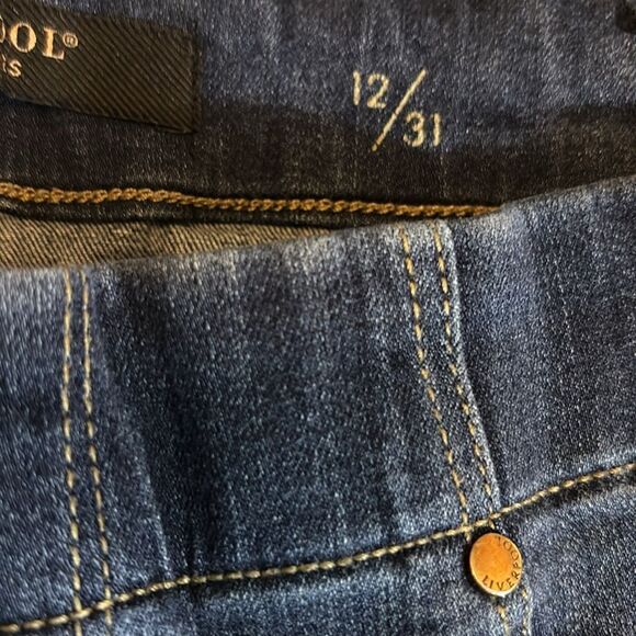 Liverpool denim pull-on denim blue jeans 12/31 12 31 the high rise ankle - Picture 4 of 8